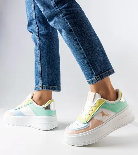 Kolorowe sneakersy na platformie Gidle 37 na Arena.pl