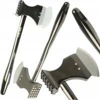 TŁUCZEK STAL NIERDZEWNA UBIJAK DWUSTRONNY Z SIEKIERKĄ DO ROZBIJANIA MIĘSA