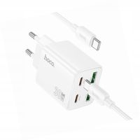 Biała ładowarka cztery porty USB-C 30W Hoco do Xiaomi Redmi Note 15 4G