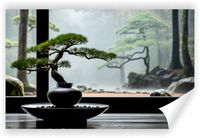 Fototapeta PREMIUM STRUKTURA ZMYWALANA NA WYMIAR drzewko w doniczce