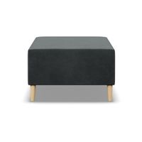 Pufa, podnóżek, MILO, velvet, 71x71x40 cm, ciemny szary | TYLETEGOTU