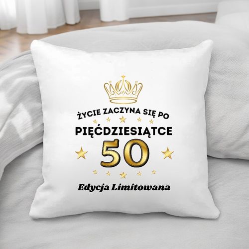 Poduszka i kubek prezent na 50 URODZINY zestaw prezentowy w pudełku na Arena.pl