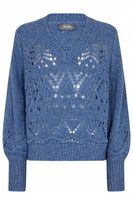 Mos Mosh Livia V-Neck Knit - Quiet Harbor M