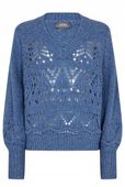 Mos Mosh Livia V-Neck Knit - Quiet Harbor M
