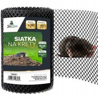 MOCNA SIATKA NA KRETY NORNICE PRZECIW KRETOM CZARNA TRAWNIK 40g/m2 1x25m XL