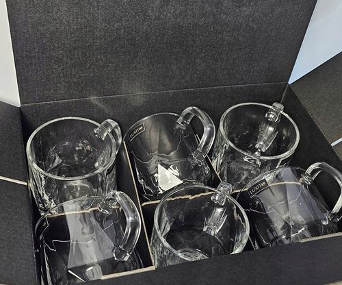 Szklanki do kawy herbaty LUXITO Maks 300ml Komplet szklanek kubków 6szt na Arena.pl