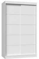 Nowoczesna Szafa Przesuwna z Listwami 120 cm Biała IGNA TS