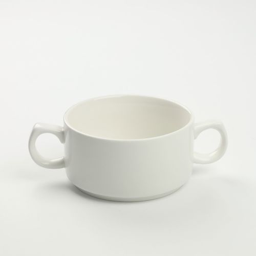 FLACZARKA BULIONÓWKA 300 ML MISECZKA DO ZUP FLAKÓW DESERÓW BIAŁA CERAMIKA na Arena.pl