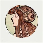 Stained glass window for the facade of the Fouquet boutique, Alphonse Maria Mucha - plakat 40x40 cm