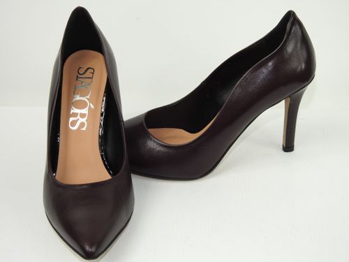 Bordowe czółenka szpilki Stagórs 1968 skóra eleganckie r.39 na Arena.pl