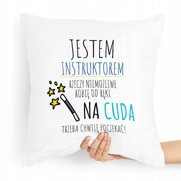 Poduszka Dla Instruktora Jestem Instruktorem Z Nadrukiem Ze Zdjęciem zdjęcie 1