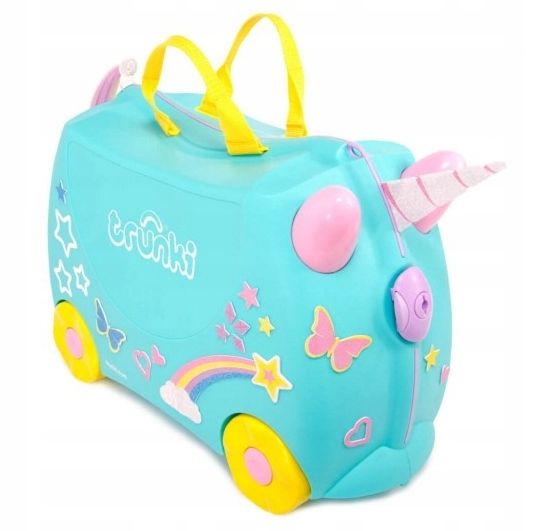 Trunki Jeżdżąca walizeczka Trunki - Jednorożec Una + naklejki zdjęcie 1