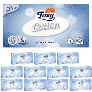 Chusteczki Foxy Cotton Ultra miękkie 3 warstwy