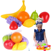 Zestaw Zabawkowych Plastikowych Owoców 7 Szt Dla Dzieci 5309