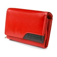 BELTIMORE portfel damski skórzany klasyczny elegancki poziomy P230 czerwony