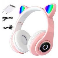 Słuchawki Bluetooth Kocie Uszy dla Dzieci Różowe