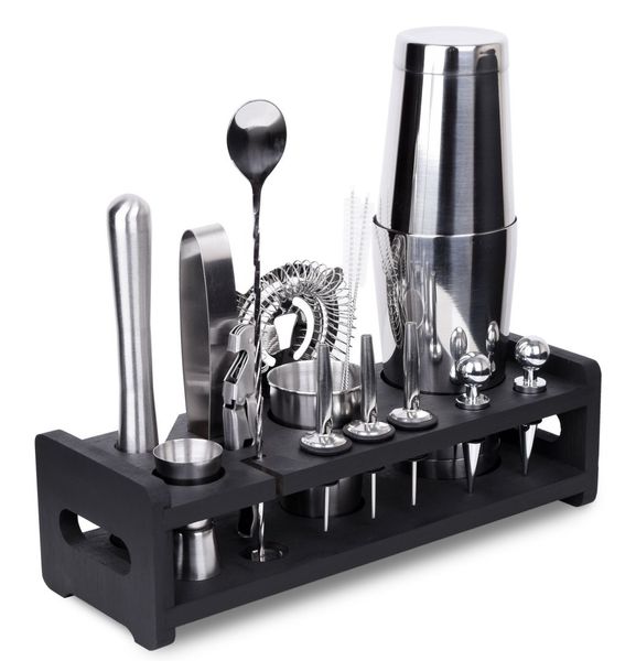 Zestaw barmański PRESTON chromowany 17 elementów zdjęcie 1