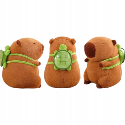 KAPIBARA PLUSZOWA MASKOTKA 50CM ZABAWKA Z PLECAKIEM ŻÓŁWIK MIĘKKA PLUSZAK na Arena.pl