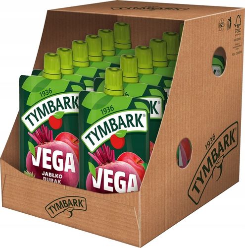 Mus warzywa owoce Tymbark Vega jabłko burak truskawka 12x 100g na Arena.pl