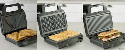 Opiekacz do kanapek Gofrownica Panini Tosty Grill Breville wkłady 3w1 na Arena.pl