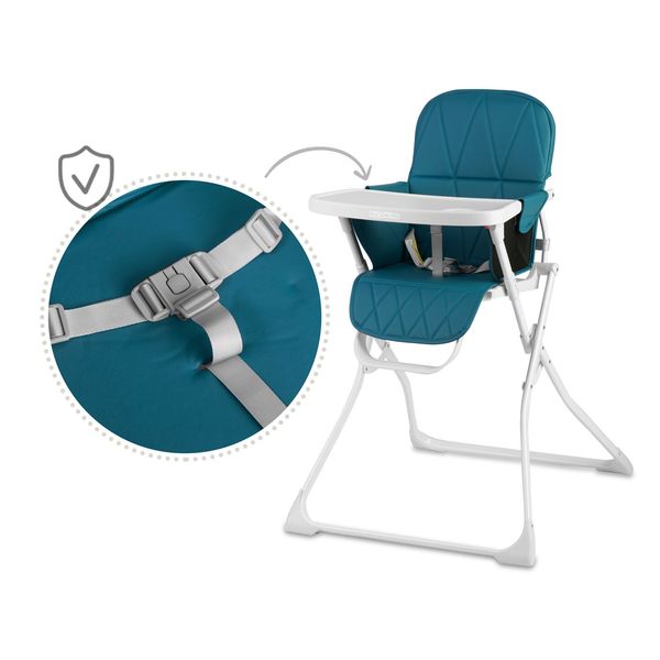 Krzesełko do karmienia Nuco niebieskie zdjęcie 7