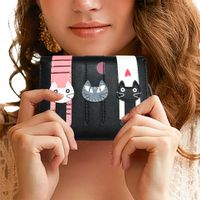 Portfel Damski Portmonetka Rozkładany Zamek Skóra Ekologiczna Prezent