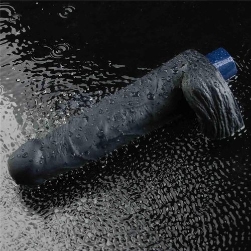 9" Real Softee Rechargeable Tpe Vibrating Dildo(Black) na Arena.pl