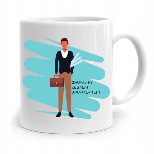 Kubek Architekta Projektanta Zaufaj Mi Prezent Z Nadrukiem Ze Zdjęciem na Arena.pl