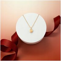 POZŁACANY ŁAŃCUSZEK DAMSKI Z SERDUSZKIEM, STAL CHIRURGICZNA + GRATISY