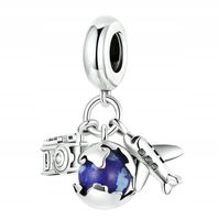 Charms Zawieszka Charms Podróże Wakacje Samolot Aparat Charmsy Trusky