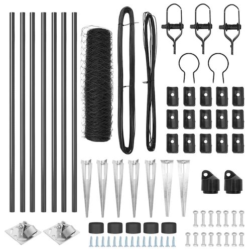 Ogrodzenie z słupkami Szary 0.6 x 10 m Stal pokryta PCV na Arena.pl