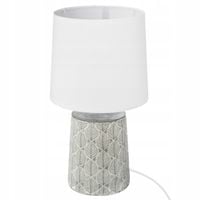 LAMPA STOŁOWA LAMPKA CERAMICZNA NOCNA SZARA DEKORACYJNA NOWOCZESNA BOHO