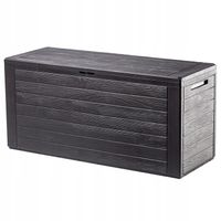 SKRZYNIA OGRODOWA BALKONOWA KUFER 280L DO OGRODU BALKON TARAS BRĄZOWA