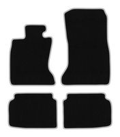 Dywaniki welurowe CARLUX-SILVER do BMW 7 F01 Sedan, czarne/srebrne