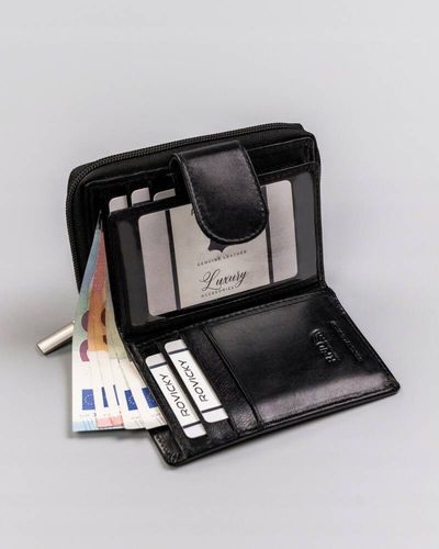 skórzany portfel damski z systemem rfid protect - rovicky na Arena.pl