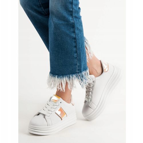 Białe Obuwie Na Platformie r.41 na Arena.pl