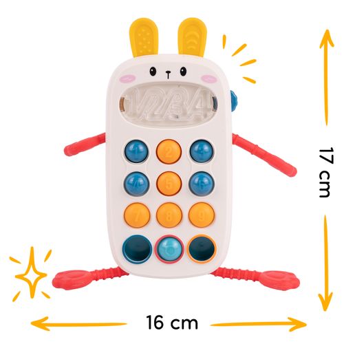Telefon Króliczek Sensoryczny Smartfon Edukacyjny z Dźwiękiem na Arena.pl