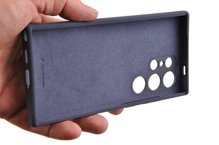 Etui Mercury Goospery Silicone do Samsung Galaxy S24 Ultra granatowy zdjęcie 4