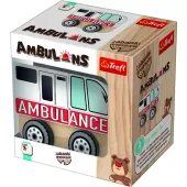 Drewniane zabawki. Ambulans