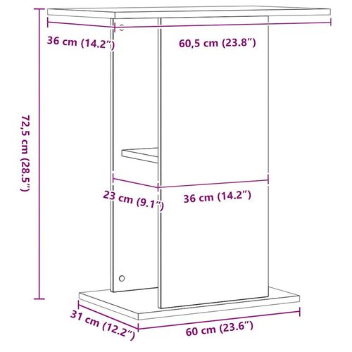 Szafka pod akwarium, dąb artisan, 36x60,5x72,5 cm na Arena.pl