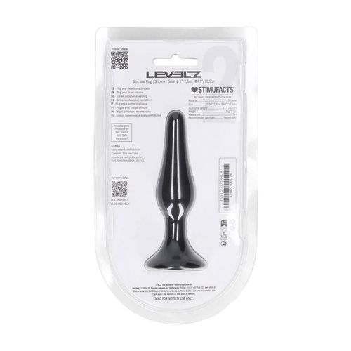 Slim Silicone Anal Plug - S - Black na Arena.pl