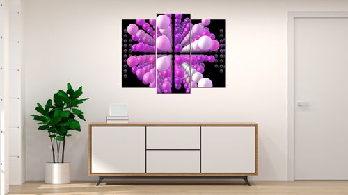 Obraz Tryptyk 90X70 Kulki Matrix na Arena.pl