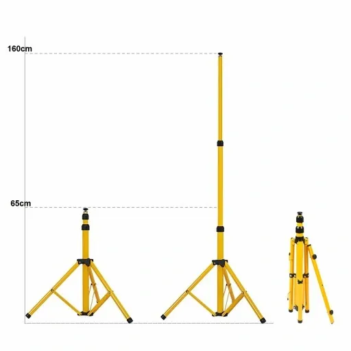 Halogen Naświetlacz LED 2x 50W + Statyw Budowlany barwa biała zimna zdjęcie 5