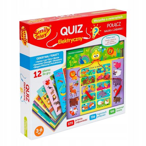 Smily Quiz elektroniczny WSZYSTKO O ZWIERZĘTACH SP98277 dla dzieci 3+ na Arena.pl