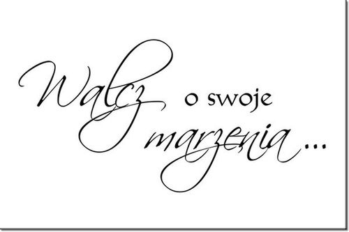 90 60CM OBRAZ NAPIS ...WALCZ O SWOJE MARZENIA DRUK PŁÓTNO RAMA na Arena.pl