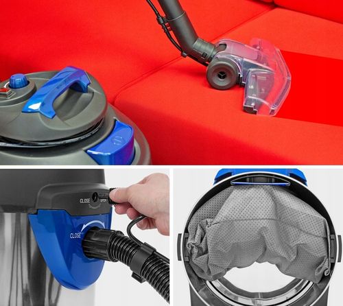 ODKURZACZ PIORĄCY DO TAPICERKI DYWANÓW 10W1 ZESTAW SSAWEK MOCNY PŁYN 1L na Arena.pl