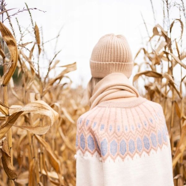 Komplet czapka i szalik Morning fog - klasyczny damski, męski Brązowy zdjęcie 4