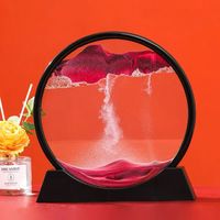 3D Ruchomy Piasek Obraz Okrągłe Szkło Głębokie – 12 inch