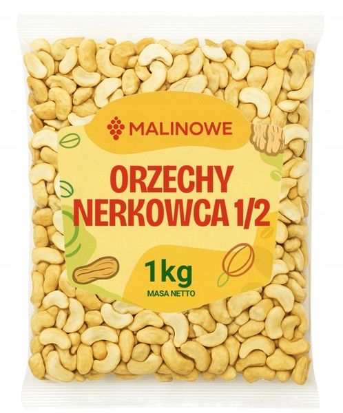 ORZECHY NERKOWCA POŁÓWKI 1kg NERKOWCE DOSKONAŁE JAKOŚĆ PREMIUM zdjęcie 1