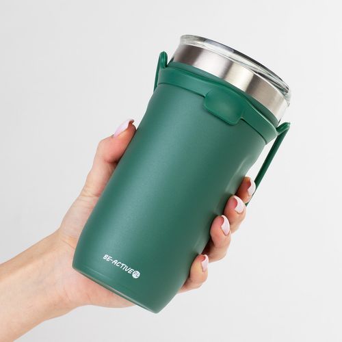 Kubek Termiczny Termos Duży 550Ml Na Herbatę Kawę Napój Podróżny Zielony na Arena.pl